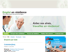 Tablet Screenshot of emploienresidence.com